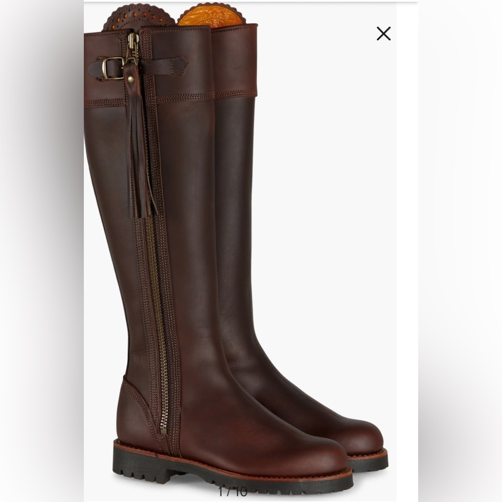 Penelope Chilvers Long Tassel ConkerTall Knee  Boots 36.5=5.5